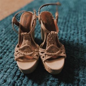 Crochet cream wedges